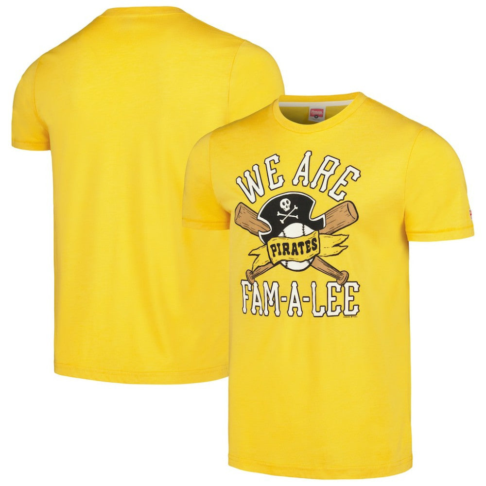 MLB Pittsburgh Pirates Homage Doodle Collection We Are Fam-A-Lee Tri-Blend T-Shirt