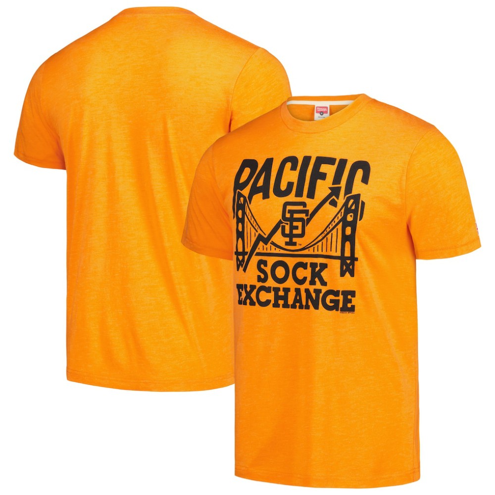 MLB San Francisco Giants Homage Doodle Collection Pacific Sock Exchange Tri-Blend T-Shirt