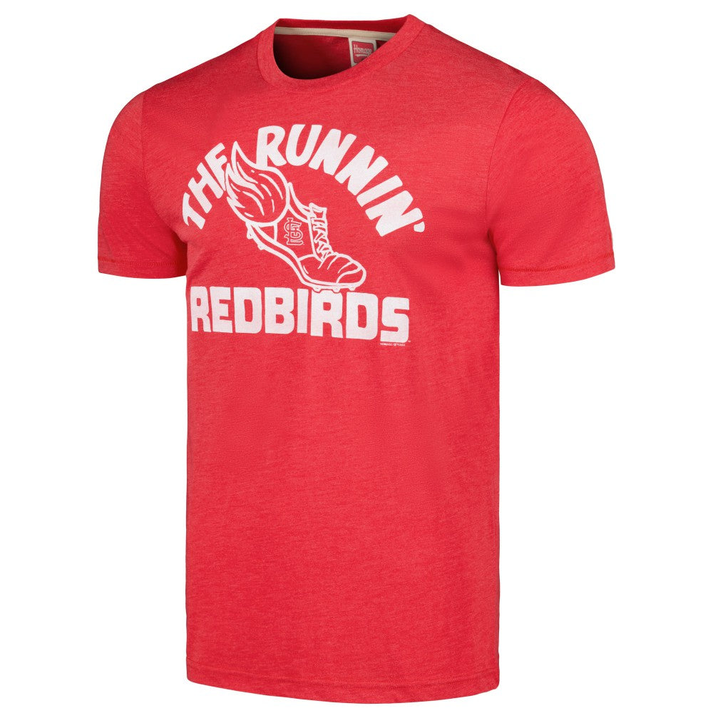 MLB St. Louis Cardinals Homage Doodle Collection The Runnin' Redbirds Tri-Blend T-Shirt