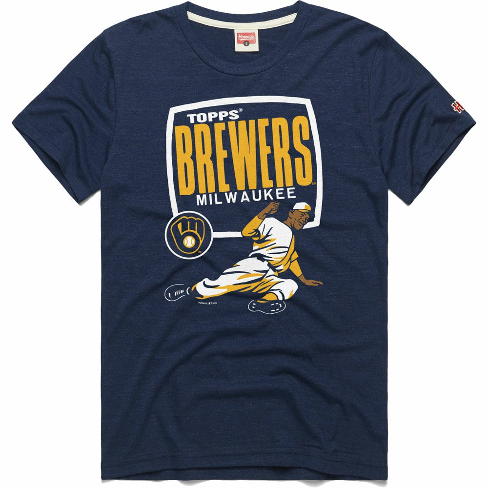 MLB Milwaukee Brewers Homage x Topps Tri-Blend T-Shirt