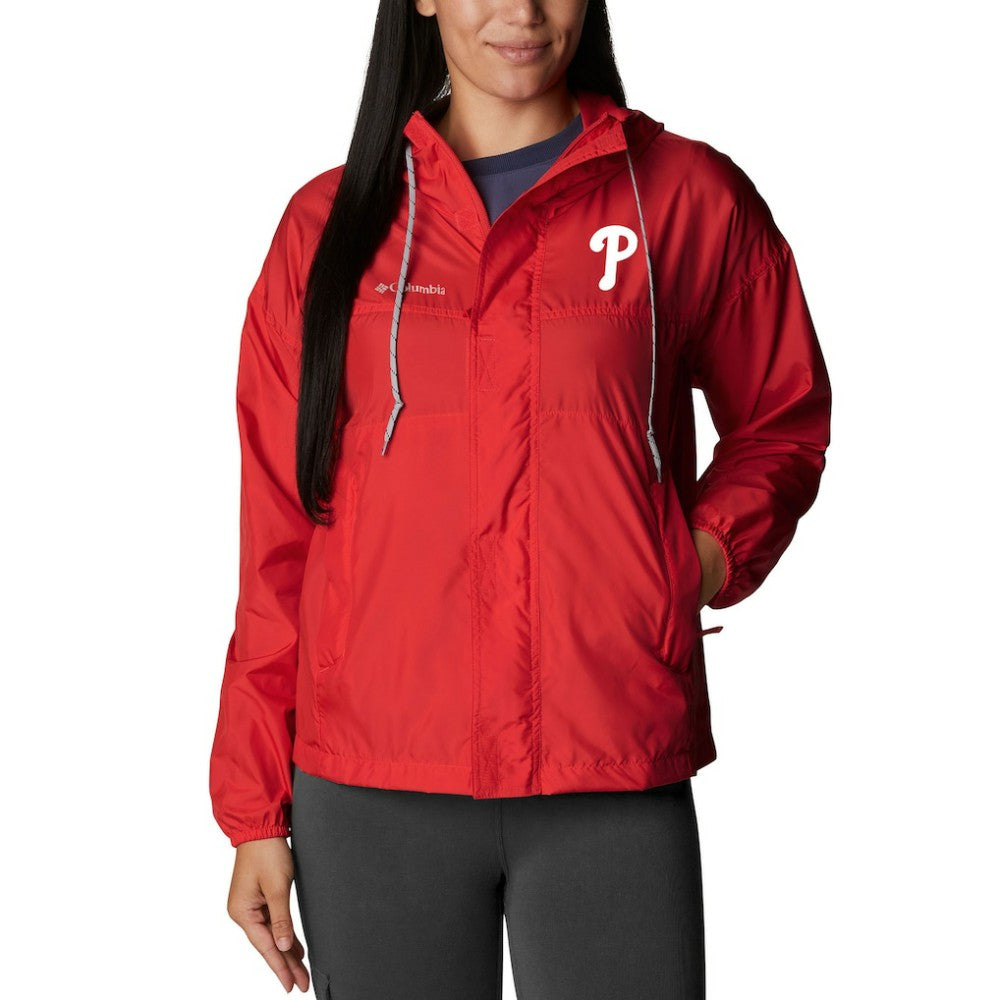 MLB Philadelphia Phillies Columbia Women's Flash Challenger Full-Zip Windbreaker Jacket