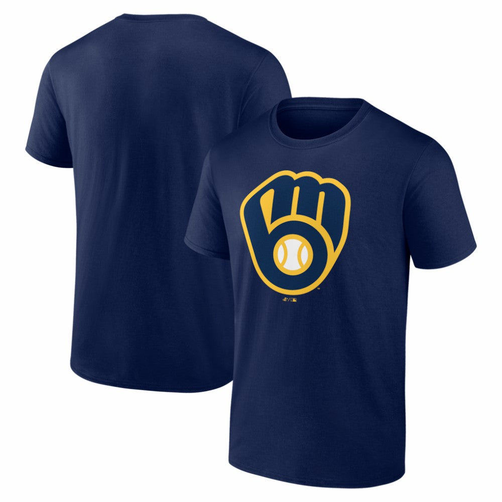 MLB Milwaukee Brewers Logo Athletic Official Logo T-Shirt
