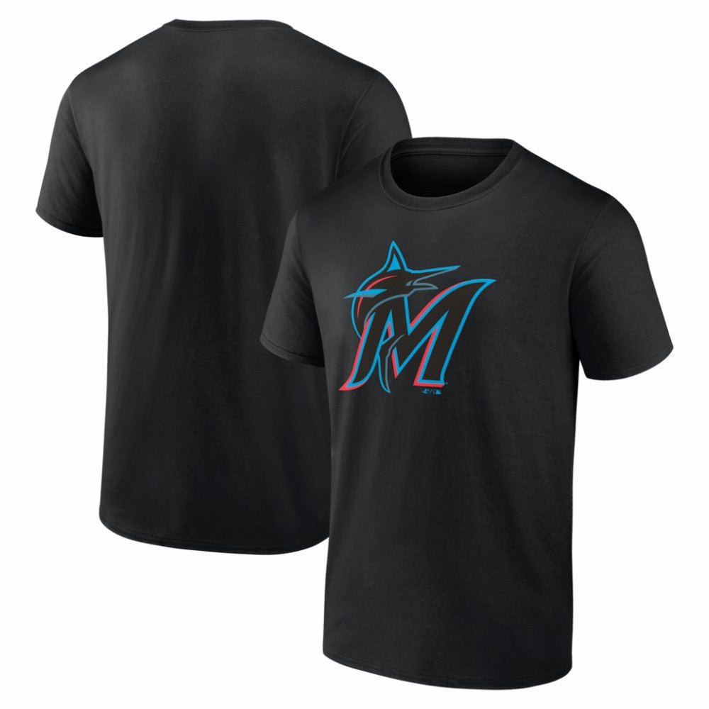 MLB Miami Marlins Logo Athletic Official Logo T-Shirt