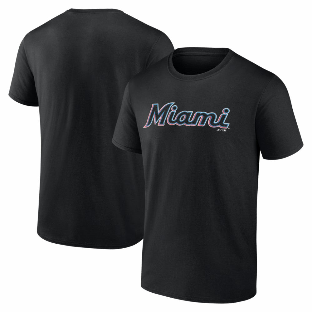 MLB Miami Marlins Logo Athletic Wordmark T-Shirt