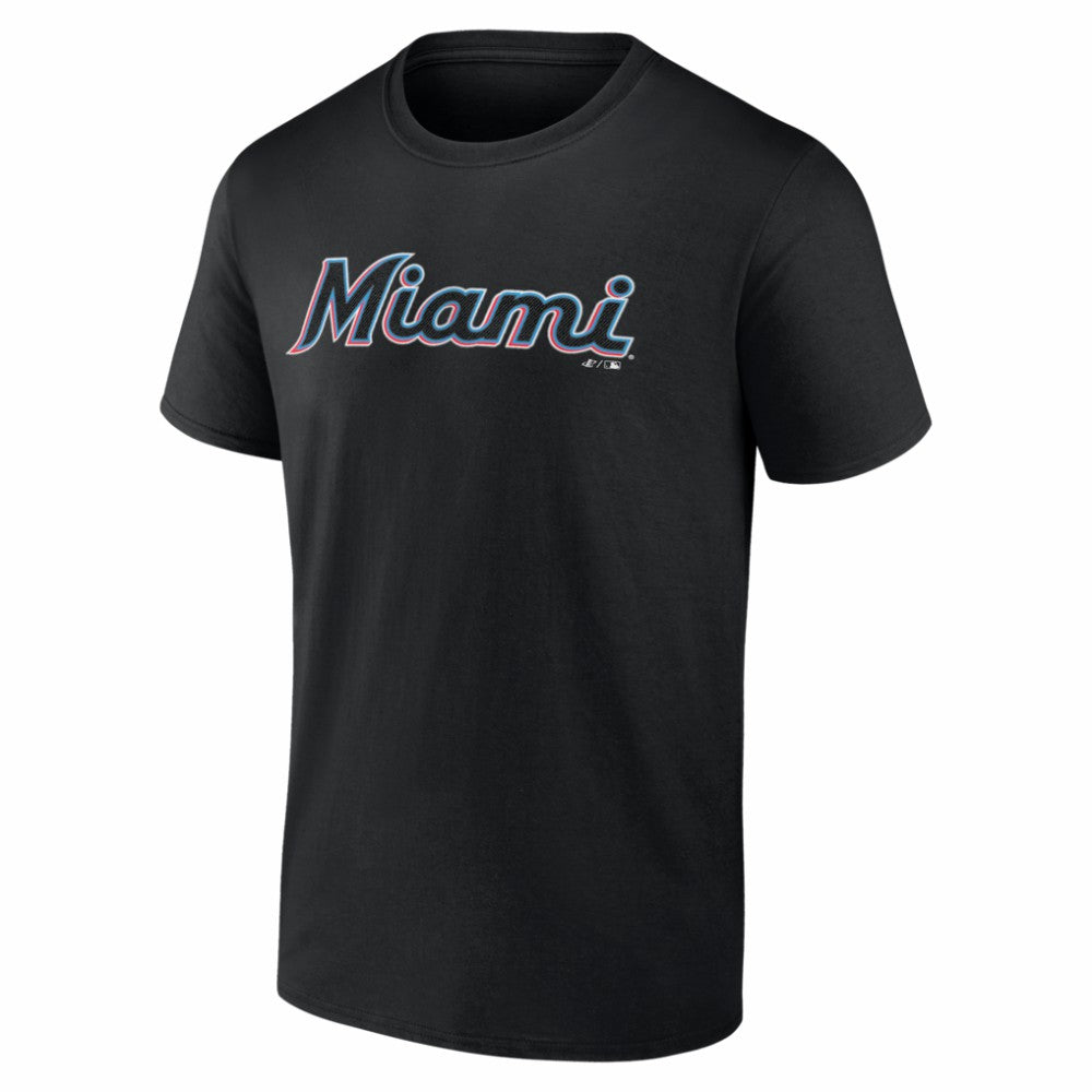 MLB Miami Marlins Logo Athletic Wordmark T-Shirt