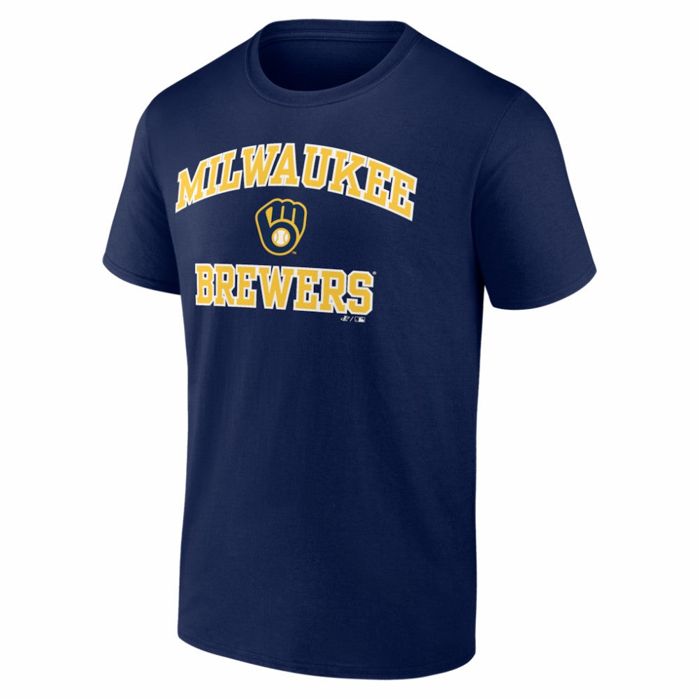 MLB Milwaukee Brewers Logo Athletic Heart and Soul T-Shirt