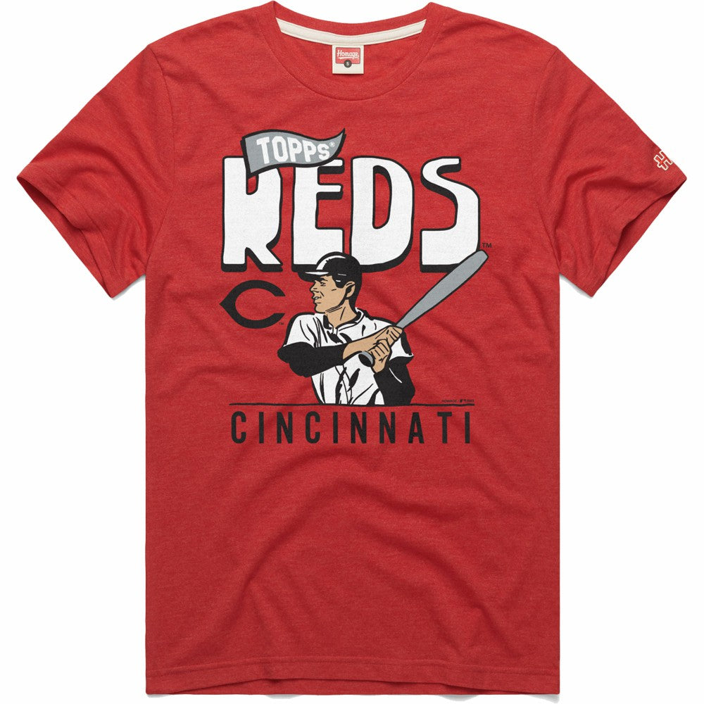 MLB Cincinnati Reds Homage x Topps Tri-Blend T-Shirt