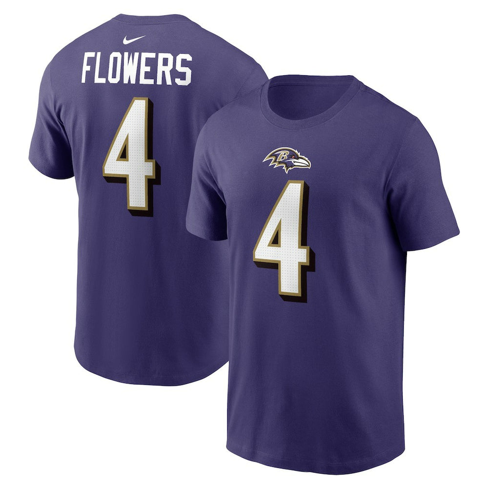 Zay Flowers  Player Name & Number T-Shirt - Baltimore Ravens