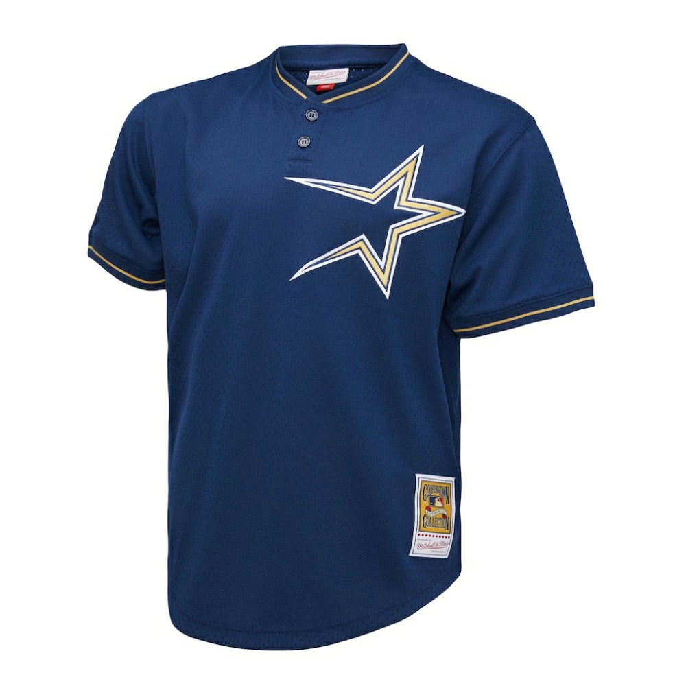 MLB Craig Biggio Houston Astros Mitchell & Ness 1991 Cooperstown Collection Mesh Pullover Jersey