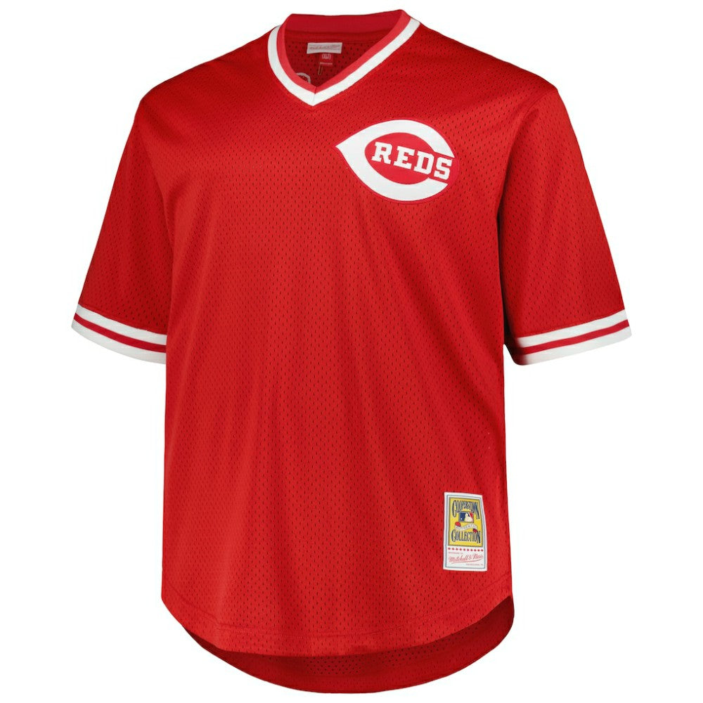 MLB Pete Rose Cincinnati Reds Mitchell & Ness 1984 Cooperstown Collection Mesh Pullover Jersey