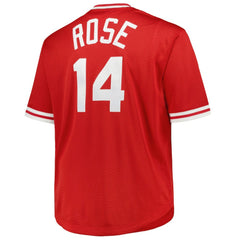 MLB Pete Rose Cincinnati Reds Mitchell & Ness 1984 Cooperstown Collection Mesh Pullover Jersey
