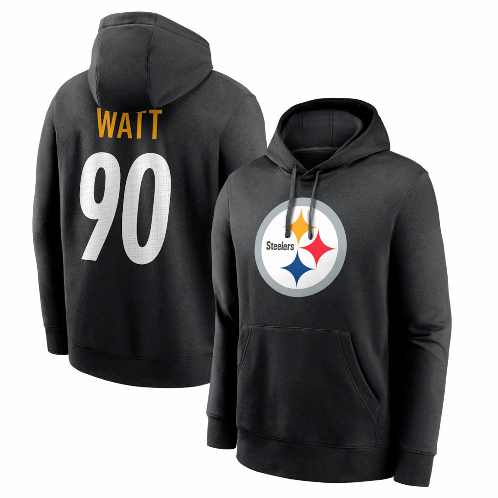 T.J. Watt  Name & Number Fleece Hoodie - Pittsburgh Steelers