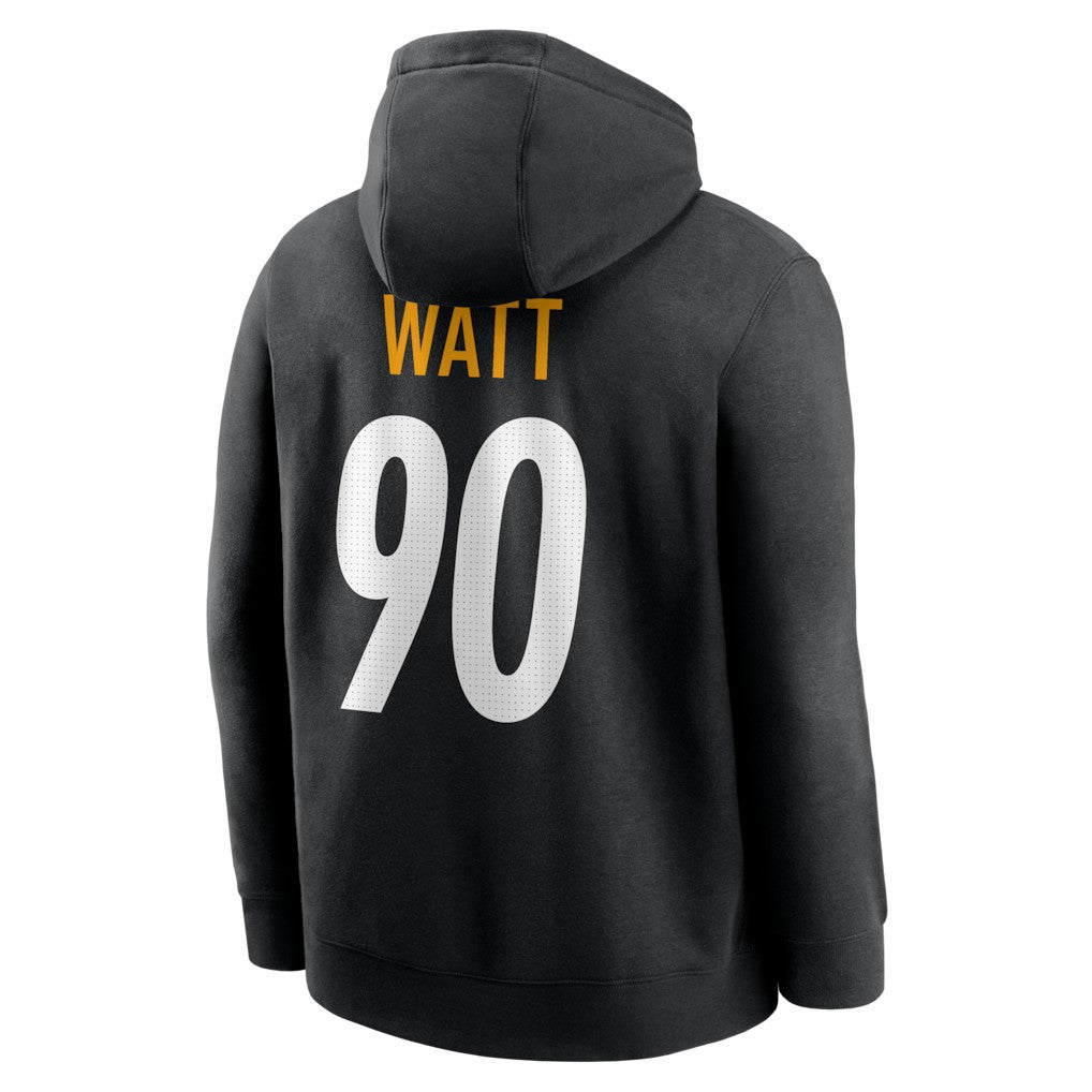 T.J. Watt  Name & Number Fleece Hoodie - Pittsburgh Steelers