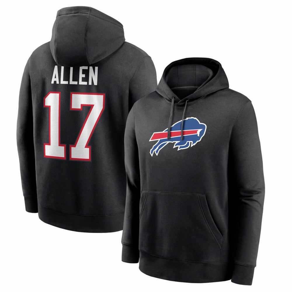 Josh Allen  Name & Number Fleece Hoodie - Buffalo Bills