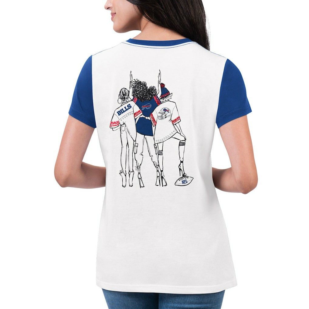 G-III 4Her by Carl Banks Women's Fashion Illustration T-Shirt - Buffalo Bills