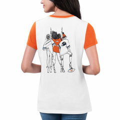 G-III 4Her by Carl Banks Women's Fashion Illustration T-Shirt - Denver Broncos