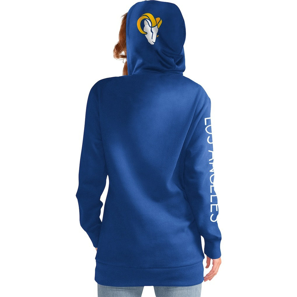 G-III 4Her by Carl Banks Women's Extra Inning Pullover Hoodie - Los Angeles Rams