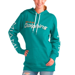 G-III 4Her by Carl Banks Women's Extra Inning Pullover Hoodie - Miami Dolphins