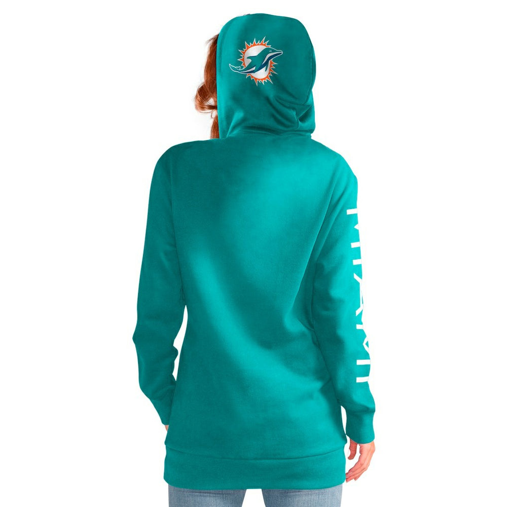 G-III 4Her by Carl Banks Women's Extra Inning Pullover Hoodie - Miami Dolphins