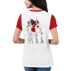 G-III 4Her by Carl Banks Women's Fashion Illustration T-Shirt - Kansas City Chiefs