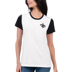G-III 4Her by Carl Banks Women's Fashion Illustration T-Shirt - New Orleans Saints
