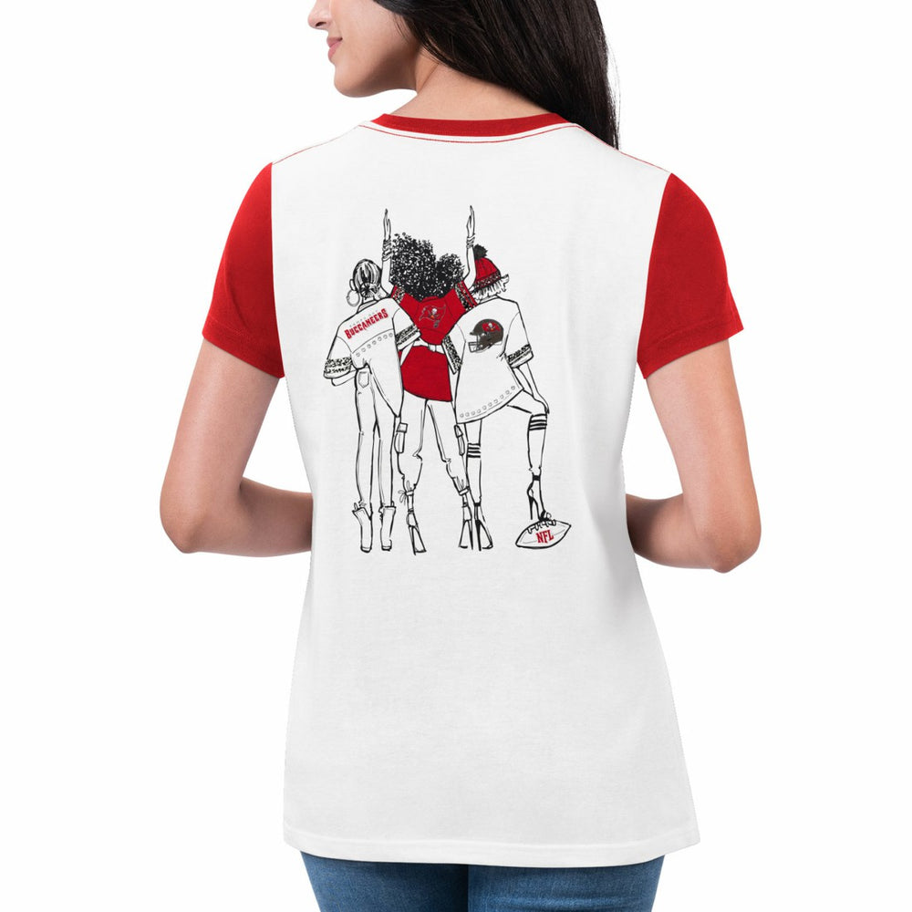 G-III 4Her by Carl Banks Women's Fashion Illustration T-Shirt - Tampa Bay Buccaneers