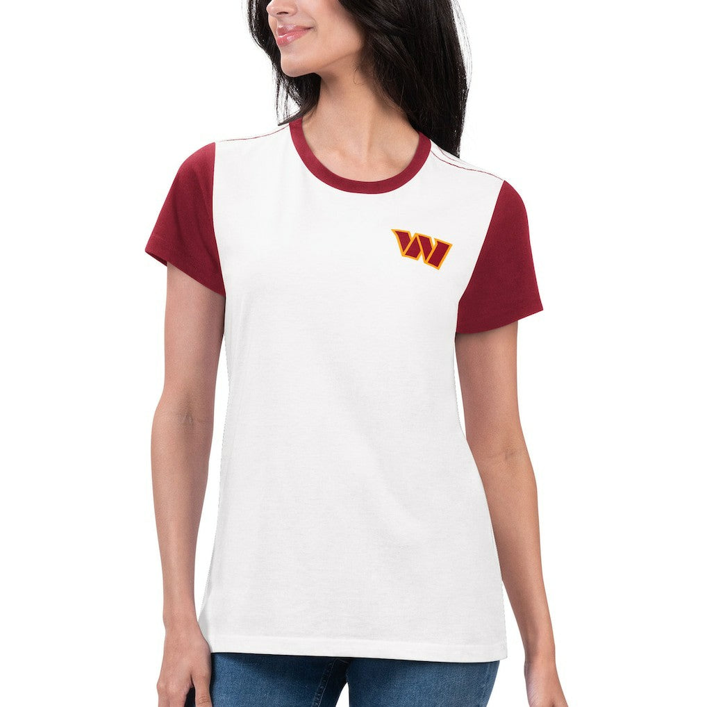 G-III 4Her by Carl Banks Women's Fashion Illustration T-Shirt - Washington Commanders
