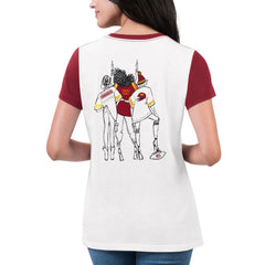 G-III 4Her by Carl Banks Women's Fashion Illustration T-Shirt - Washington Commanders