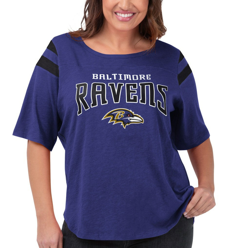 G-III 4Her by Carl Banks Women's Plus Size Linebacker T-Shirt - Baltimore Ravens