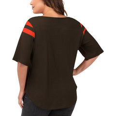 G-III 4Her by Carl Banks Women's Plus Size Linebacker T-Shirt - Cleveland Browns