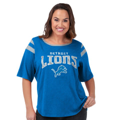 G-III 4Her by Carl Banks Women's Plus Size Linebacker T-Shirt - Detroit Lions
