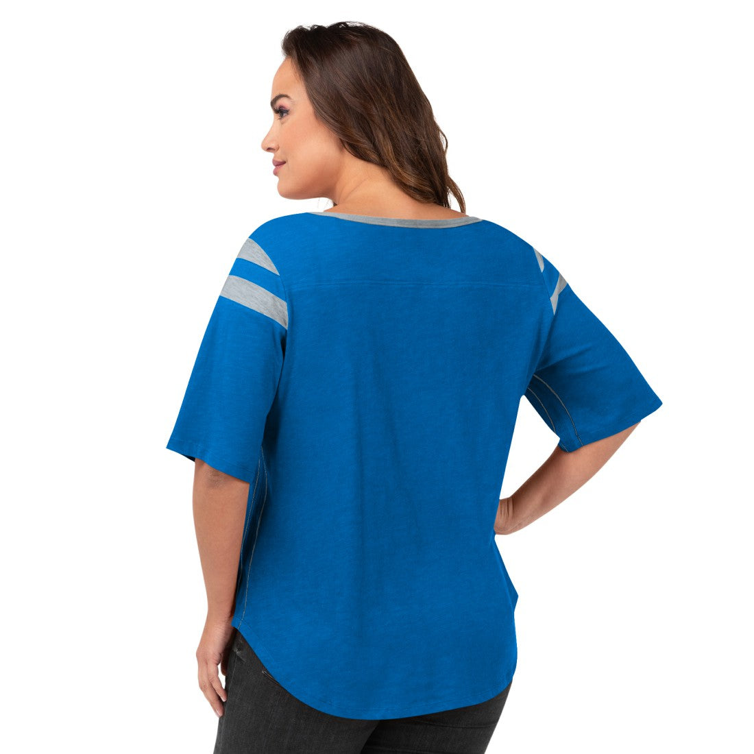 G-III 4Her by Carl Banks Women's Plus Size Linebacker T-Shirt - Detroit Lions