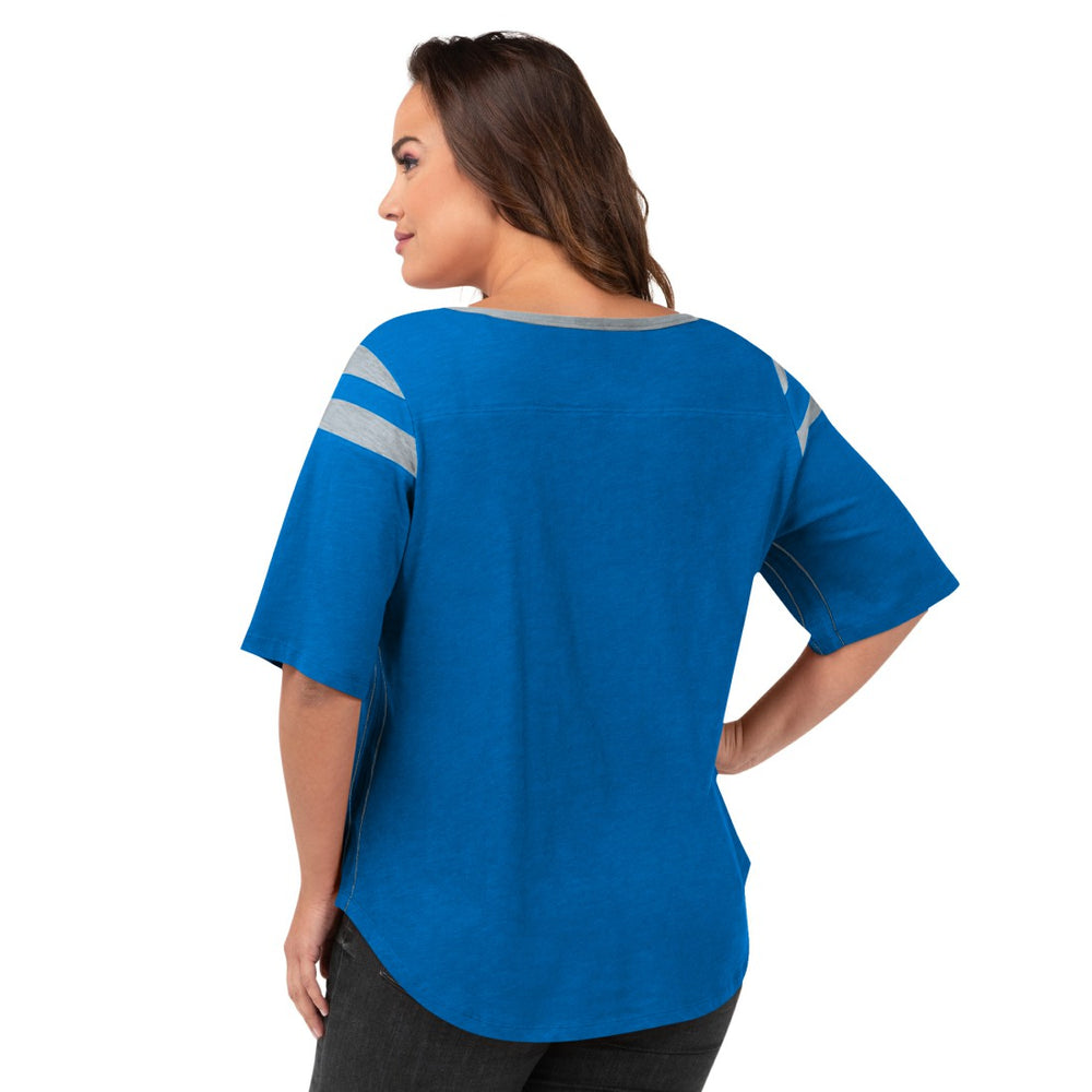 G-III 4Her by Carl Banks Women's Plus Size Linebacker T-Shirt - Detroit Lions