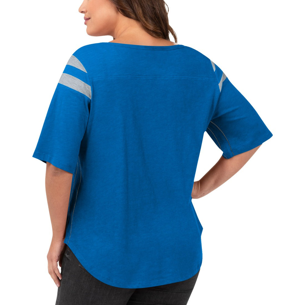 G-III 4Her by Carl Banks Women's Plus Size Linebacker T-Shirt - Detroit Lions
