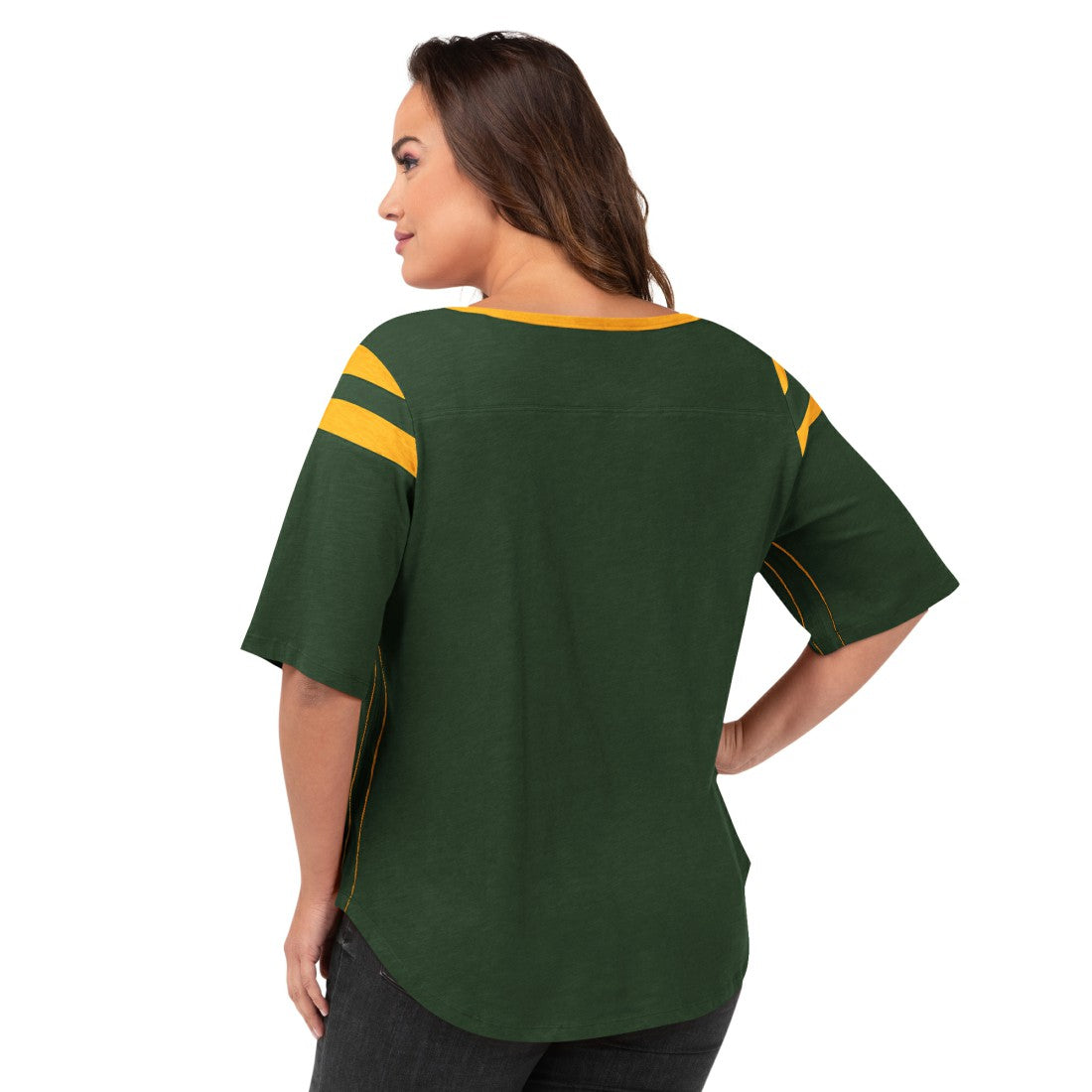 G-III 4Her by Carl Banks Women's Plus Size Linebacker T-Shirt - Green Bay Packers