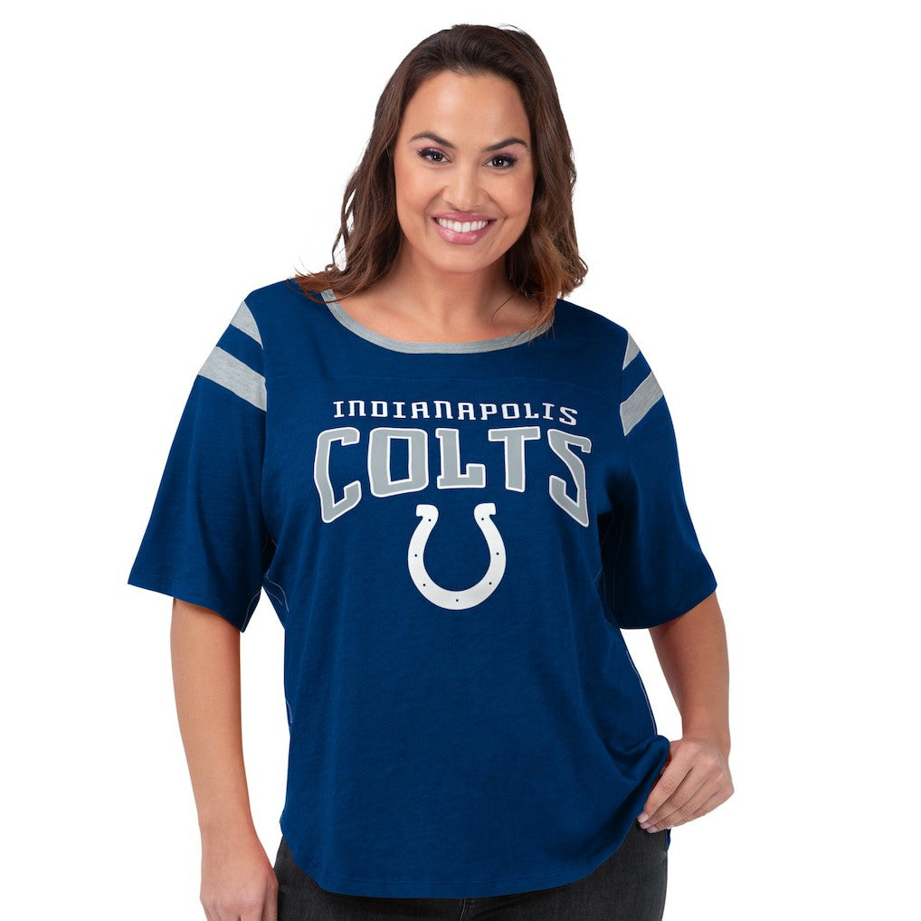 G-III 4Her by Carl Banks Women's Plus Size Linebacker T-Shirt - Indianapolis Colts