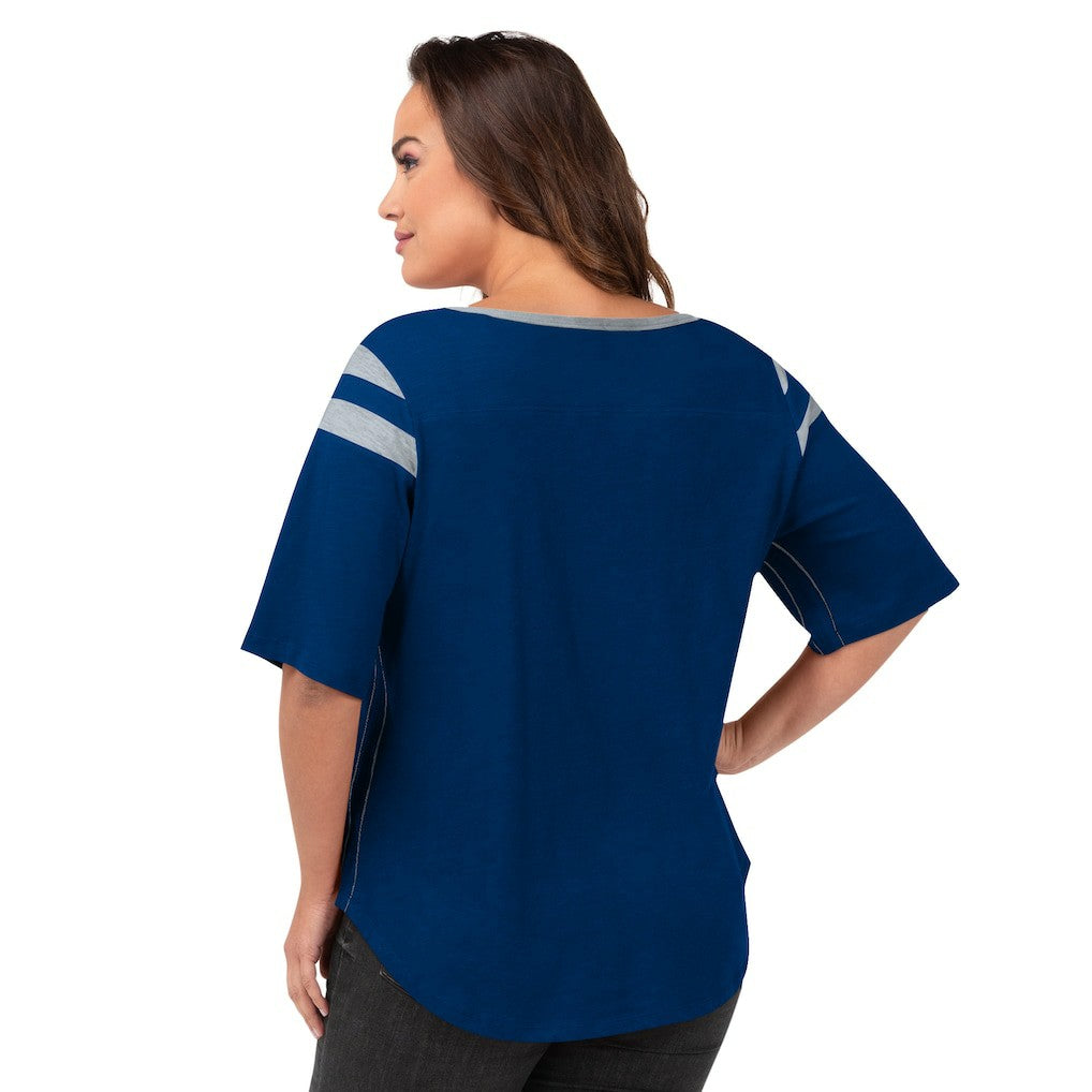 G-III 4Her by Carl Banks Women's Plus Size Linebacker T-Shirt - Indianapolis Colts