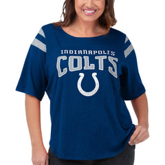 G-III 4Her by Carl Banks Women's Plus Size Linebacker T-Shirt - Indianapolis Colts