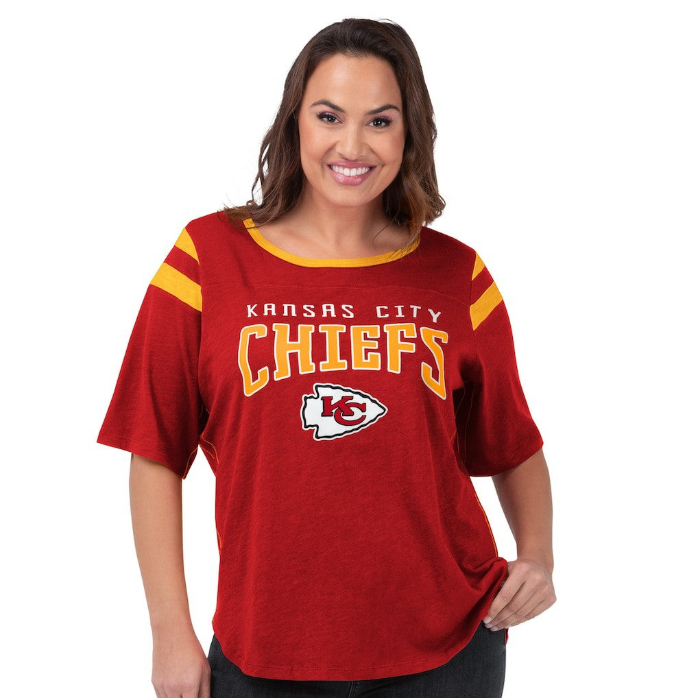 G-III 4Her by Carl Banks Women's Plus Size Linebacker T-Shirt - Kansas City Chiefs