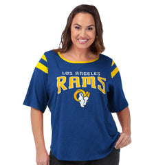 G-III 4Her by Carl Banks Women's Plus Size Linebacker T-Shirt - Los Angeles Rams