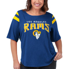 G-III 4Her by Carl Banks Women's Plus Size Linebacker T-Shirt - Los Angeles Rams