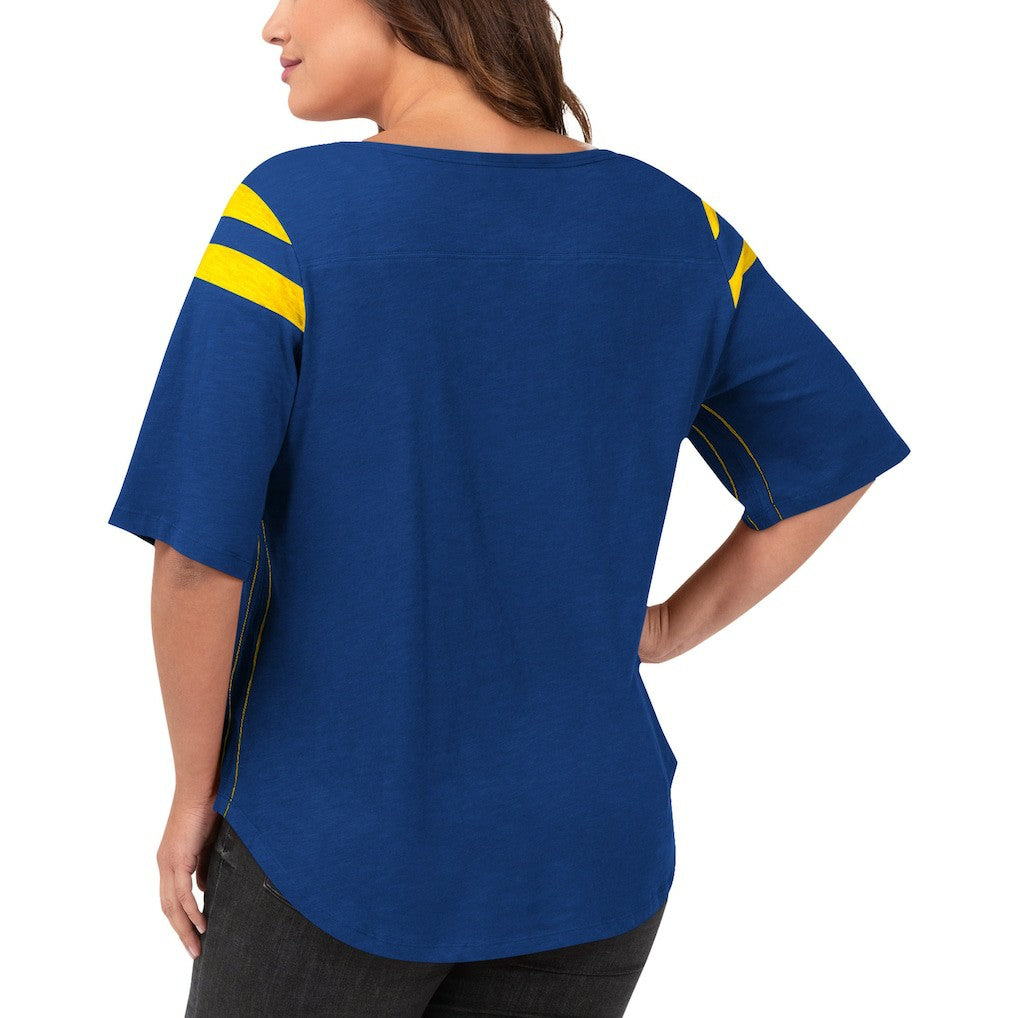 G-III 4Her by Carl Banks Women's Plus Size Linebacker T-Shirt - Los Angeles Rams