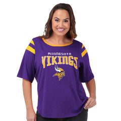 G-III 4Her by Carl Banks Women's Plus Size Linebacker T-Shirt - Minnesota Vikings