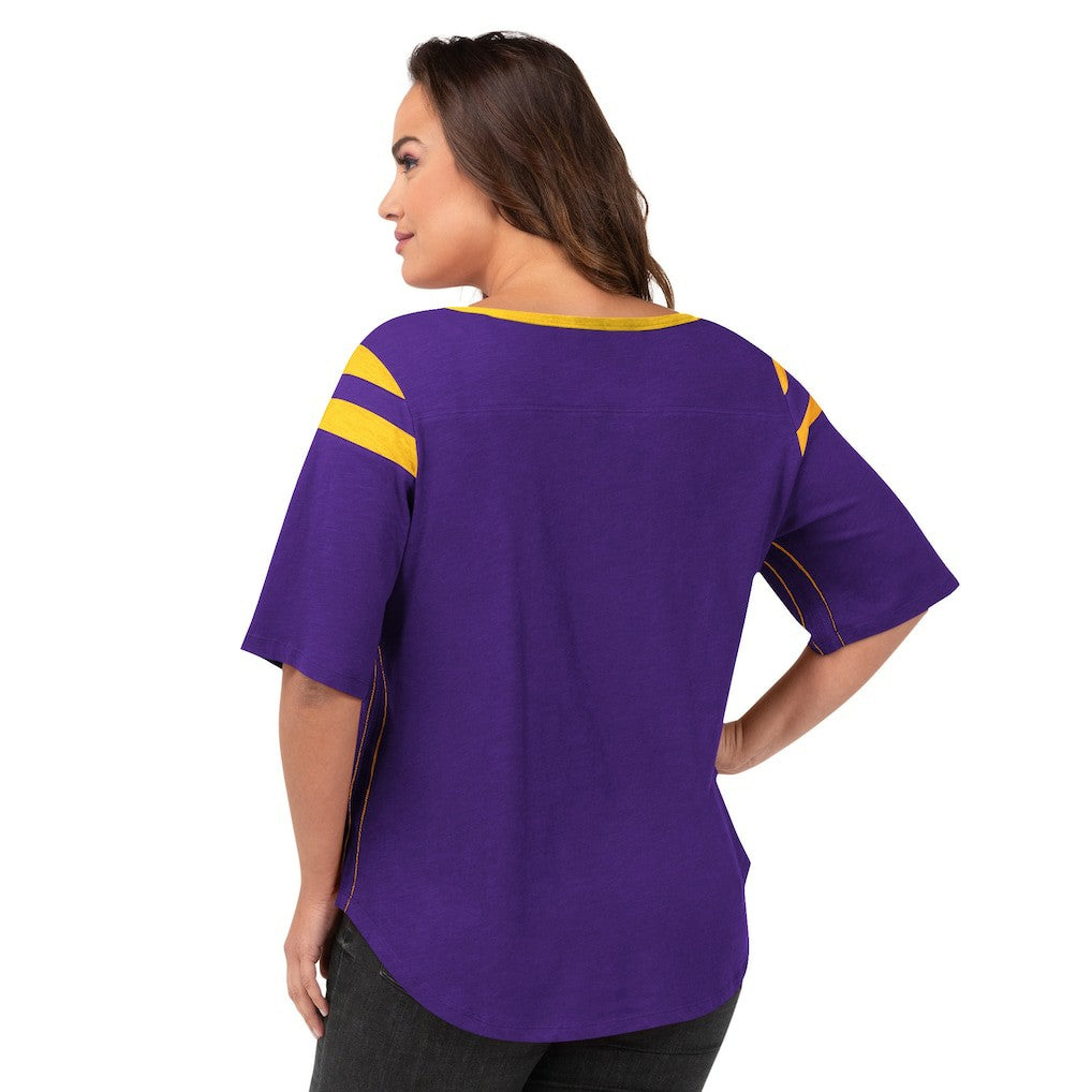 G-III 4Her by Carl Banks Women's Plus Size Linebacker T-Shirt - Minnesota Vikings