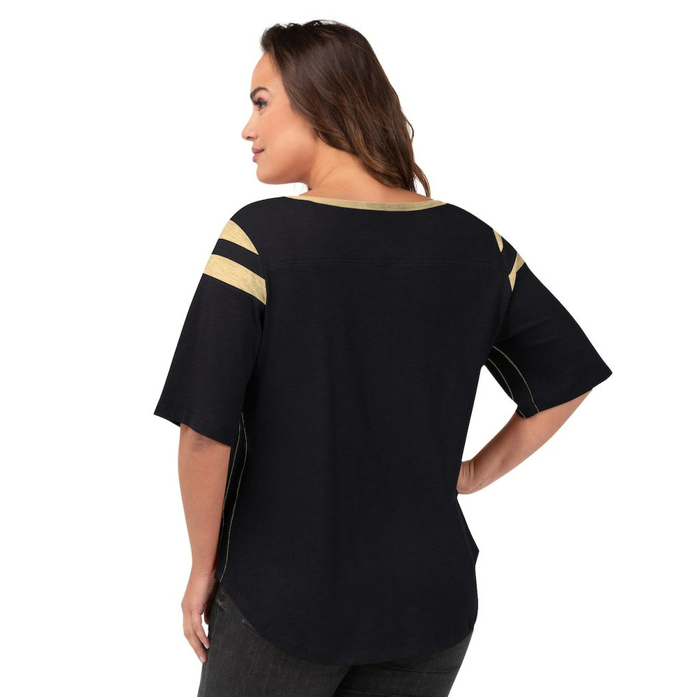 G-III 4Her by Carl Banks Women's Plus Size Linebacker T-Shirt - New Orleans Saints
