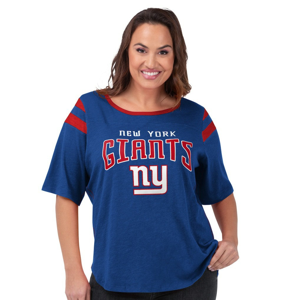 G-III 4Her by Carl Banks Women's Plus Size Linebacker T-Shirt - New York Giants