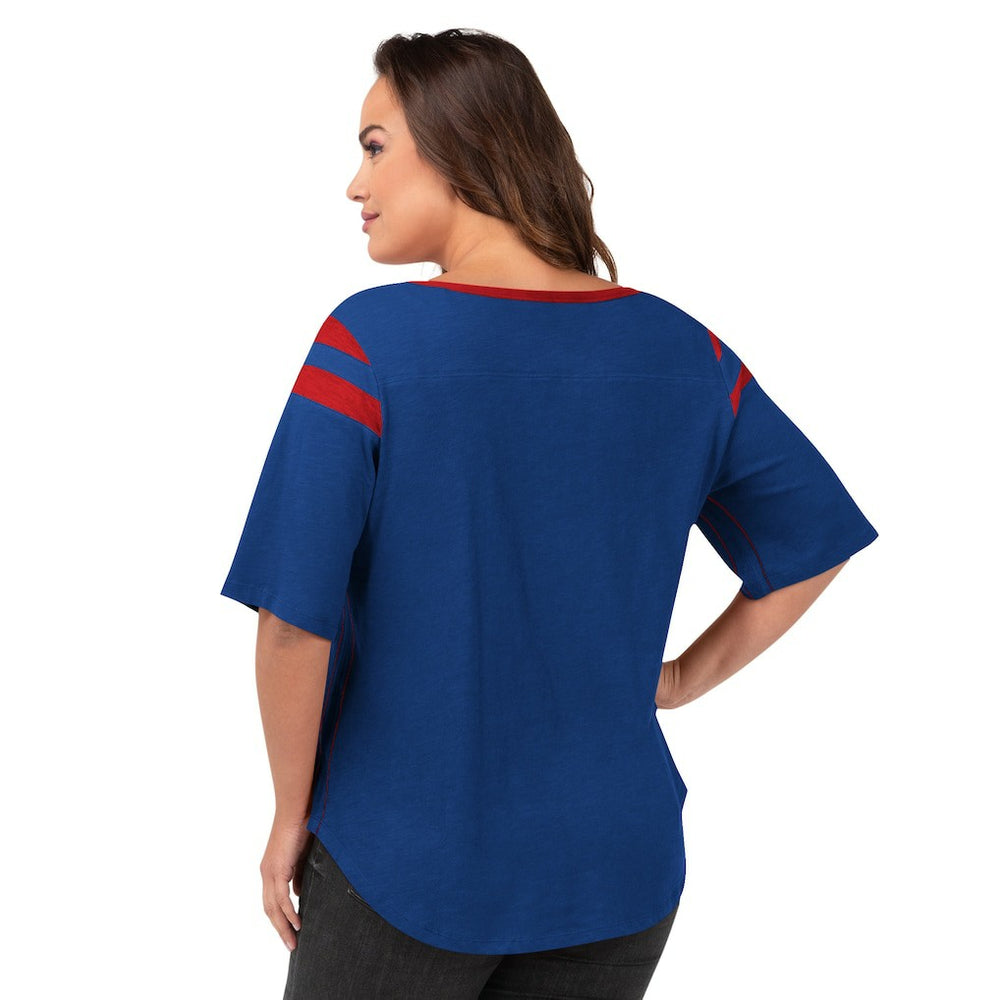 G-III 4Her by Carl Banks Women's Plus Size Linebacker T-Shirt - New York Giants