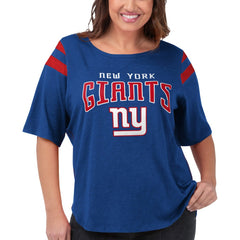 G-III 4Her by Carl Banks Women's Plus Size Linebacker T-Shirt - New York Giants
