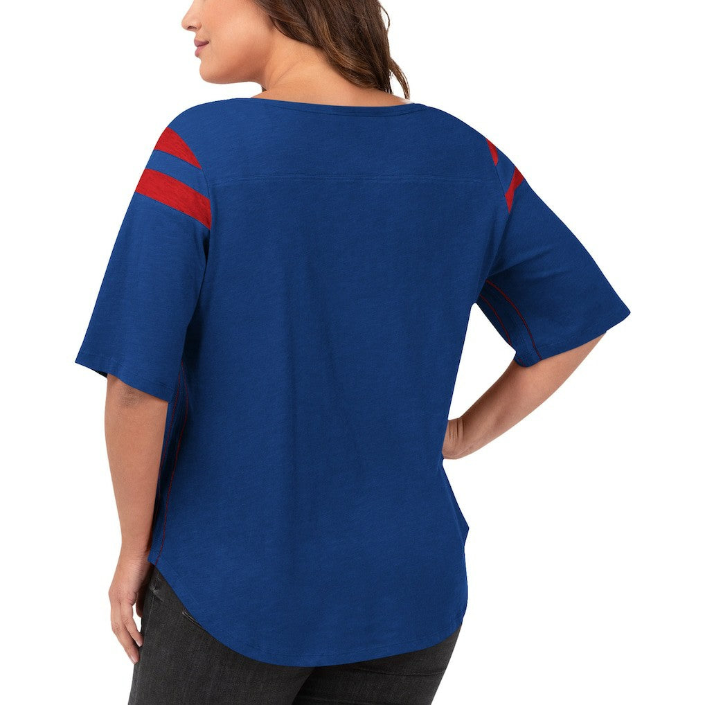 G-III 4Her by Carl Banks Women's Plus Size Linebacker T-Shirt - New York Giants