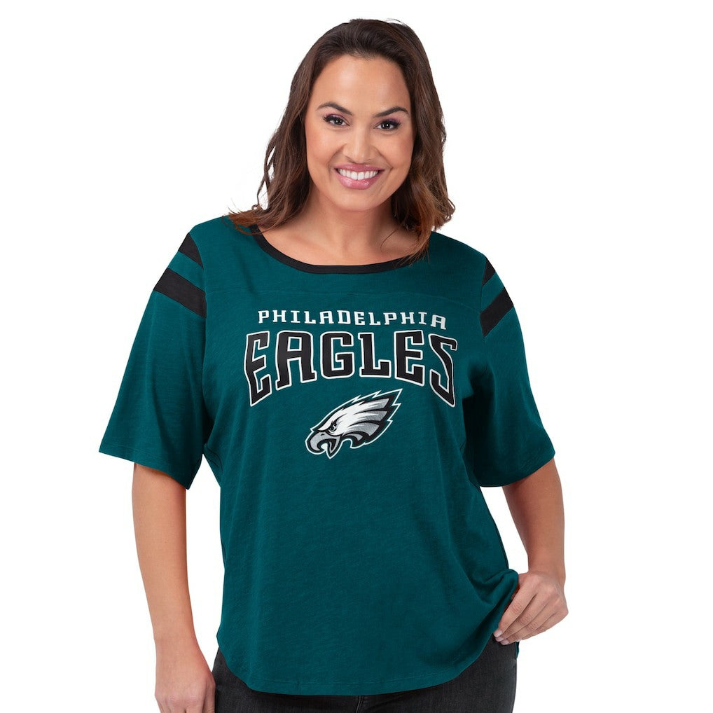 G-III 4Her by Carl Banks Women's Plus Size Linebacker T-Shirt - Philadelphia Eagles